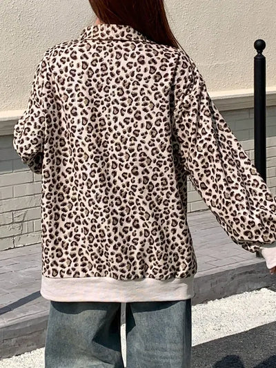 Savara - Women’s Animal Print Zip Pullover