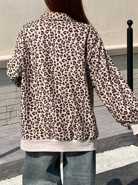 Savara - Women’s Animal Print Zip Pullover