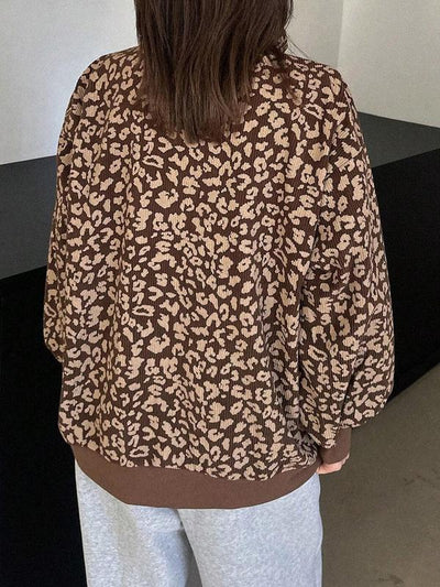 Savara - Women’s Animal Print Zip Pullover